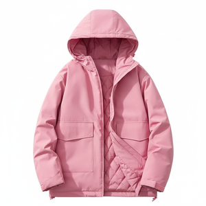 Men's Casual Winter Warm Hooded Coat Heavyweight <b>Fleece</b> <b>Sweatshirt</b> with Zipper Closure Embroidered Logo Sherpa Lined Jacket - Product Image 1