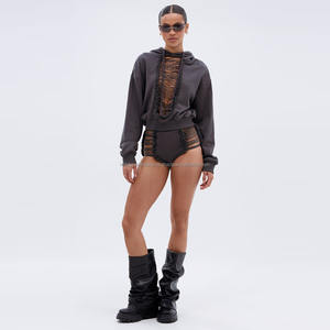 Sudadera con capucha bordada personalizada de algodón en blanco French Terry 500 GSM, sudadera extragrande de peso pesado - Product Image 1