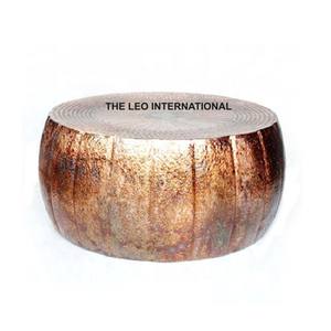 Table basse tambour au design martelé, prix d'usine, style moderne, en métal et aluminium de haute qualité, mobilier de bureau et d'hôtel - Product Image 2