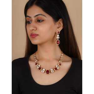 ชุดสร้อยคอทองชุบสไตล์วินเทจแบบคริสเตียน ประดับมุกเทียม รุ่น PK-S221 สำหรับสุภาพสตรี เครื่องประดับสแตนเลสอย่างดี ของขวัญสำหรับเจ้าสาว - Product Image 4