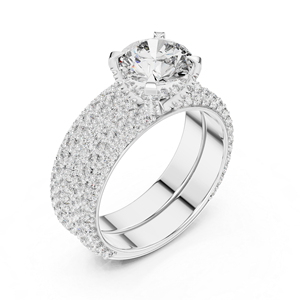 Bague solitaire en or rose 14 carats avec diamant rond pour femmes |    Collection de mariage |   Nouveau diamant cultivé - Product Image 6