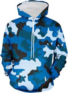 OEM logotipo personalizado de alta calidad de algodón de poliéster elegante Streetwear de los hombres de camuflaje de invierno sudaderas con capucha de talla grande esencial gran oferta - Product Image 4