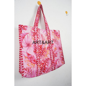 Bông Tote Hoa Vai Công Suất Lớn Túi Bông Sinh Thái Thân Thiện Với Mua Sắm Túi Màu Hồng Món Quà Tốt Nhất Cho Cô Gái - Product Image 6