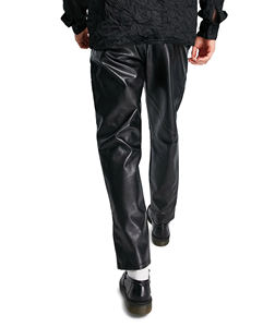 กางเกงลำลองผู้ชายหนังแท้ผสมผ้าลูกฟูก ดีไซน์ใหม่ เอวสูงปานกลาง กันน้ำ ระบายอากาศ เป็นมิตรกับสิ่งแวดล้อม - Product Image 2