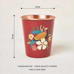 Vaso de cobre puro hecho a mano, vaso de Salud de inspiración ayurvédica, aspecto pulido elegante para la vida moderna - Product Image 6