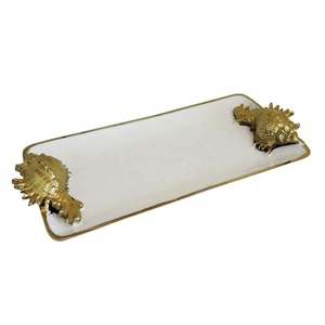 Aluminium Serving <b>Tray</b> in <b>Enamel</b> Coated Handcrafted Home Decor Decorative Accents Decorative <b>Tray</b> - Product Image 2