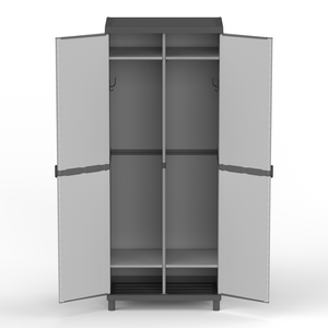 Mongardi Grey Locker Unité de rangement intérieure et extérieure avec serrure de sécurité PVC et PP Design pliable L68 X L38.5 X H171 cm - Product Image 1
