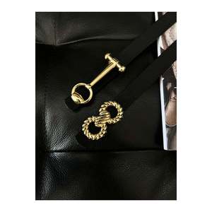 Conjunto de 2 Cinturones para Mujer, Cinturón para Chaqueta, Cinturón para Camisa, Cinturón para Vestido - Negro y Dorado - Product Image 2