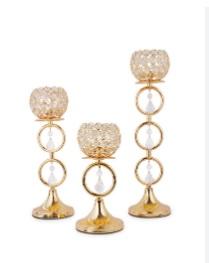 Bougeoirs en métal cristal personnalisés décoratifs pour la maison pot de bougie fait à la main bougeoir creux en métal - Product Image 6