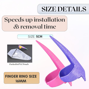 Outils d'extension de cheveux haut de gamme outil d'anneau de séparation outil de doigt de tresse de point anneaux de sectionnement de séparation pour le tissage de tressage - Product Image 5