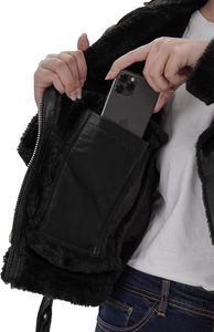 Veste unisexe vestes d'hiver en cuir véritable pour femmes 100% cuir d'agneau véritable nettoyage à sec uniquement - Product Image 4