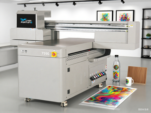 YF-7590 UV phẳng máy in với hệ thống chống va chạm khung thép cơ thể Sơ Yếu Lý Lịch in cúp điện cho thủy tinh kim loại Acrylic - Product Image 3