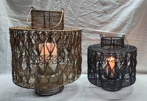 Wholesale Customizable <b>Gold</b> Style Iron Brass Candle Holder Stand Printed Metal <b>Lantern</b> Decorations for Home Garden Christmas Use - Product Image 2