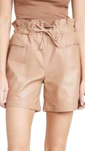 Short en cuir végétalien brillant imprimé blanc uni course pour femmes Short de sport tissé personnalisé 100% Shorts - Product Image 4
