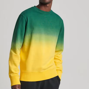 Nouveaux vêtements pour hommes Street Wear Gradient Tie Dyed Sweat Chenille Brodé Pull Chemises Automne hoodies - Product Image 4