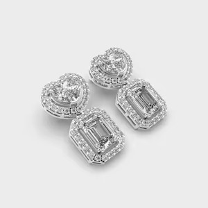 ต่างหูเพชรประกายระยิบระยับสำหรับเจ้าสาวออกแบบมาเพื่อเติมเต็มชุดของคุณในวันที่ยิ่งใหญ่ในราคาที่เหมาะสม - Product Image 2