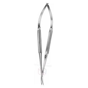 Tijeras Microquirúrgicas Manuales Profesionales de Acero Inoxidable Alemán de 145 mm con Acción de Resorte Curvo, Certificación CE para Cirugía de Precisión - Product Image 2