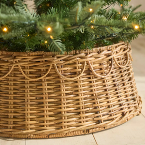 Beau collier d'arbre de Noël en rotin jupe de base faite à la main complexe pour un style de maison festif chaud, fournisseur en gros Vietnam - Product Image 3