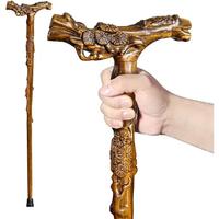 Canne en bois viking, fabrication artisanale, poignée confortable, bâton de marche en bois pour offrir en cadeau, disponible en gros à prix de gros en provenance d'Inde