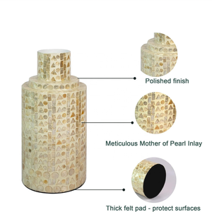 Florero de mesa decorativo de nácar moderno al por mayor vietnamita con uso de piso y Mesa - Product Image 6