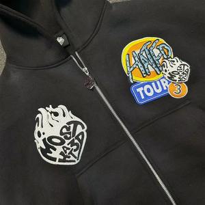 Sweats à capuche de qualité supérieure, coupe ample, tissu de qualité supérieure, molleton de coton 450 GSM, service OEM, conception ODM, dernier design 2025 - Product Image 4