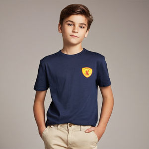 T-shirt d'été pour garçons, tissu en coton, coupe confortable, haut à manches courtes, vêtements tendance pour enfants, style décontracté, matière douce, respirant - Product Image 2