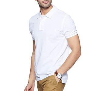 Polo de alta calidad para hombre, Camisa de algodón personalizada, color blanco, venta al por mayor - Product Image 5