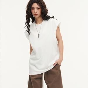 Camiseta sin mangas para hombre de algodón blanco y negro con logotipo personalizado para entrenamiento, culturismo, gimnasio, camiseta para hombre - Product Image 1