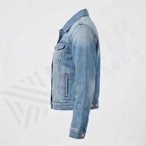 แจ็คเก็ตยีนส์ดิบสำหรับผู้หญิงไซส์ใหญ่ ขายส่ง สำหรับฤดูใบไม้ร่วงและฤดูหนาว  รับทำโลโก้ ผ้าฝ้ายยืด ดีไซน์ใหม่ แฟชั่นทันสมัย สีตามสั่ง - Product Image 3