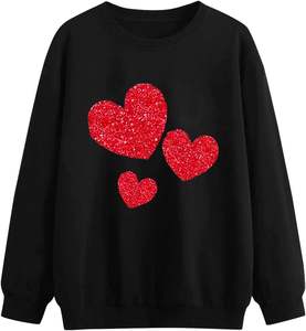 Women's Long-Sleeved Casual Blouse Plover Hood Letter Printing Sweatshirt Top Winter Temperament <b>Puff</b> Technics Solid Pattern - Product Image 2