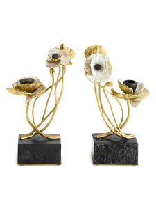 Luxury <b>Gold</b> Metal <b>Candle</b> <b>Holder</b> with Decorative Design Elegant Taper <b>Candle</b> Stand for Home, Wedding, and Table Decoration - Product Image 2