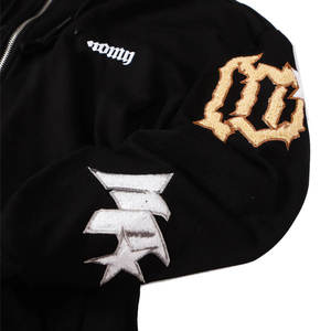 Unisex XXL Nylon Fleece Hoodie High Quality Breathable Front <b>Zip</b> All-Weather Gym Fitness Wear Custom Embroidered Logo Printed - Product Image 4