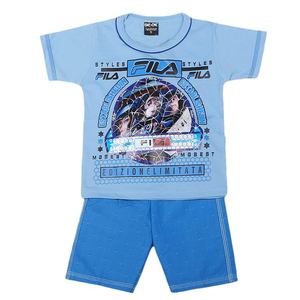 Traje de 2 Piezas de Manga Corta para Niños - Azul - Product Image 4