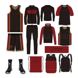Wholesale Price Breathable Polyester Moisture-Wicking Team Wear Custom Made Printed Team Name/Number Basketball Uniform Sets - Product Image 3