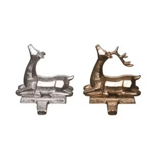 Venta caliente soporte de calcetín de Navidad de Metal Santa Reno copo de nieve decorativo vacaciones chimenea soporte de exhibición - Product Image 4