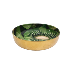 Bol de forme ronde en fer moderne DesignTop or et intérieur imprimé couleur bol de service et bols décoratifs faits à la main en vrac - Product Image 1