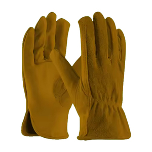 Gants de sécurité en cuir fendu de grain de peau de vache Gants de travail et de jardinage résistants à l'abrasion Gants de conducteur de protection des mains industrielles - Product Image 2