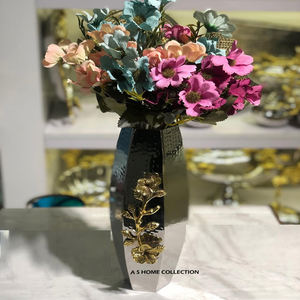 Pares Exclusivos De 4 Floreros Decorativos De Metal De Aluminio Chapado En Negro Clásico Diseño Costero Hecho A Mano - Product Image 6