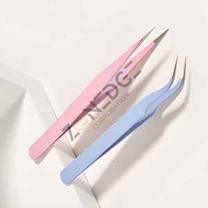 Wholesale High Quality Hot Sale Custom Stainless Steel <b>Eyelash</b> Extension Tweezer Professional Beauty Tweezer - Product Image 3