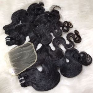 100% Peluca de cabello humano virgen crudo Extensión de cabello de estilo recto de onda de cuerpo vietnamita para mujeres negras - Product Image 5