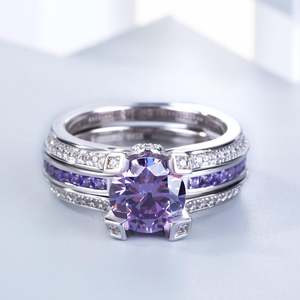 ชุดแหวนแต่งงานเงินแท้ทรงกลมแบบเปลี่ยนได้ Jeulia - Product Image 4