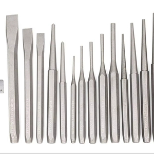 Compre el Nuevo Juego de Punzones y Cinceles Nei-kos 02626A de 16 Piezas, Cinceles Fríos, Punzones Cónicos y Centradores, Acero al Cromo Vanadio con Garantía - Product Image 1