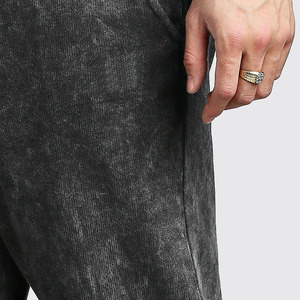 2025 français Terry lourd pantalons de survêtement coton ample survêtement pantalon blanc cordon taille élastique Baggy pantalons de survêtement hommes - Product Image 3