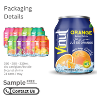 Gratis Monster-250Ml Kan 100% Vruchtensap Drinken: Mango, Sinaasappel, Lychee-Groothandel Frisdrank-Private Label Oem