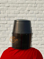Casque de Chevalier Templier Médiéval Antique avec Croix Dorée, Visière en Acier Noir, Armure pour Costume, Collection, Affichage, Cosplay