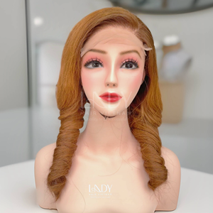 Venta al por mayor de lujo de calidad cruda hinchable Color pelucas HD encaje vietnamita cabello humano - Product Image 1