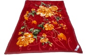 Couverture polaire tricotée double couche 100 % polyester avec logo personnalisé, doublure Sherpa, douce, rayée, pour toutes les saisons, unie