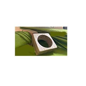 Rond de serviette Design de forme carrée épaisse en bois avec décoration de Table de découpe ronde latérale intérieure anneau de serviette d'hôtel exquis - Product Image 1