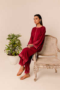 Alta calidad personalizada cuello redondo mujeres lana/khaddar vestido/ropa tradicional paquistaní mujeres lana vestidos trajes OEM - Product Image 5