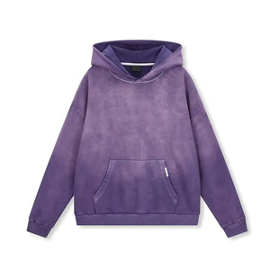 Pull à capuche personnalisé à épaules tombantes pour hommes haute qualité 100% coton polaire délavé à l'acide hiver Streetwear brodé ODM - Product Image 3